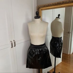 Zara Black Patent Faux Leather Skirt (S)